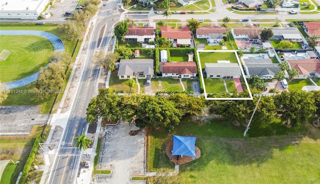 aerial view with a residential view