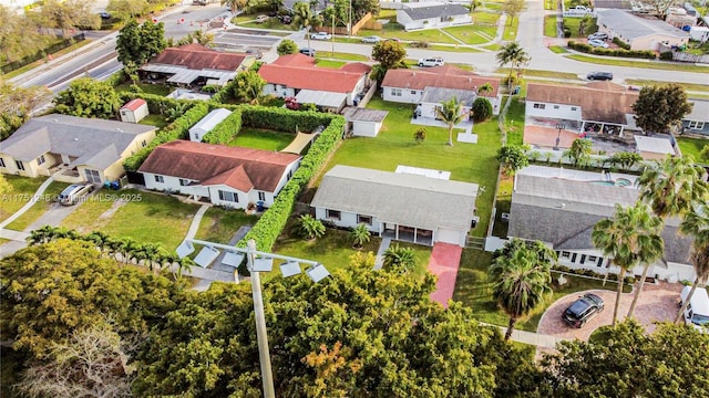 bird's eye view with a residential view