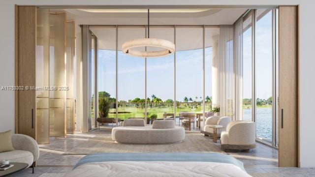 9110 W Bay Harbor Dr Unit 6, Bay Harbor Islands, FL 33154 - bedroom featuring access to exterior and expansive windows