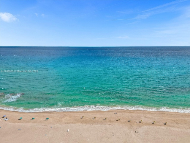 property view of water with a view of the beach