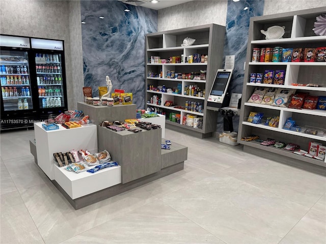 interior space with tile patterned flooring