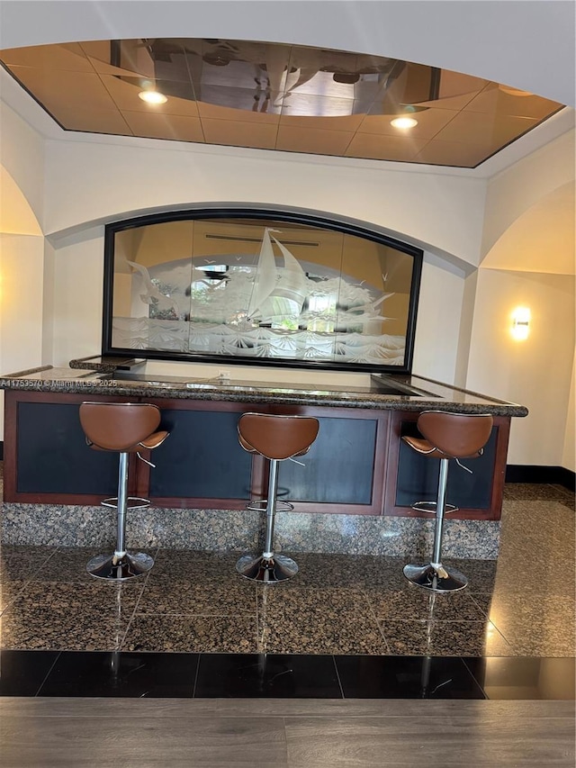 bar featuring wood finished floors