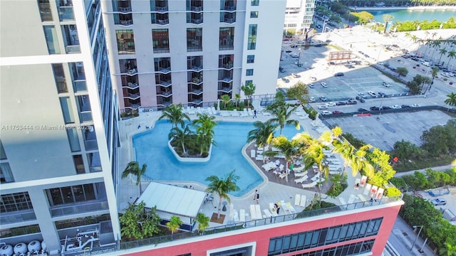 601 NE 1st Ave Unit 1706, Miami, FL 33132 - bird's eye view featuring a water view