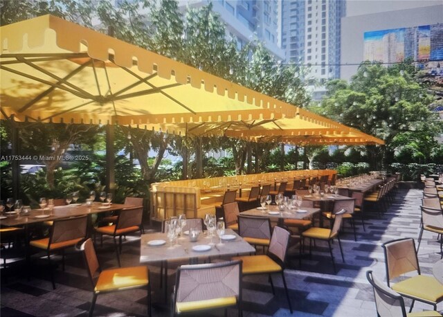 601 NE 1st Ave Unit 1706, Miami, FL 33132 - view of patio with outdoor dining area