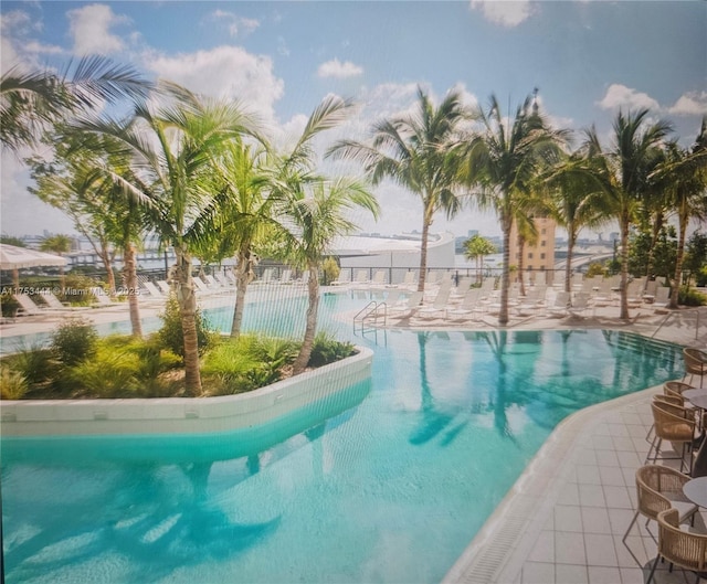 601 NE 1st Ave Unit 1706, Miami, FL 33132 - pool featuring a patio area and fence
