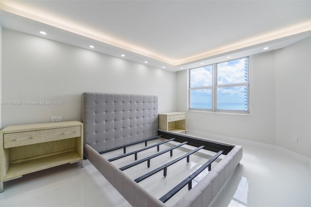 bedroom featuring recessed lighting