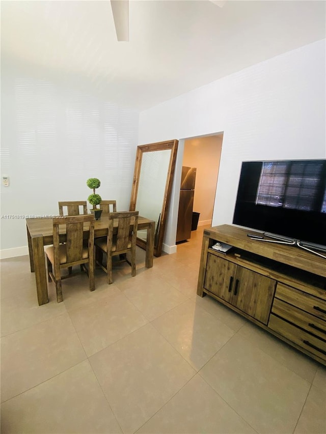 200 Azure Way, Miami Springs, FL 33166 - dining area with light tile patterned flooring and baseboards