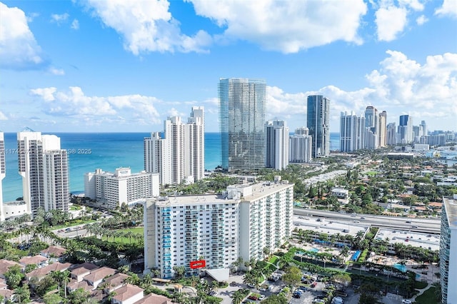 view of city featuring a water view