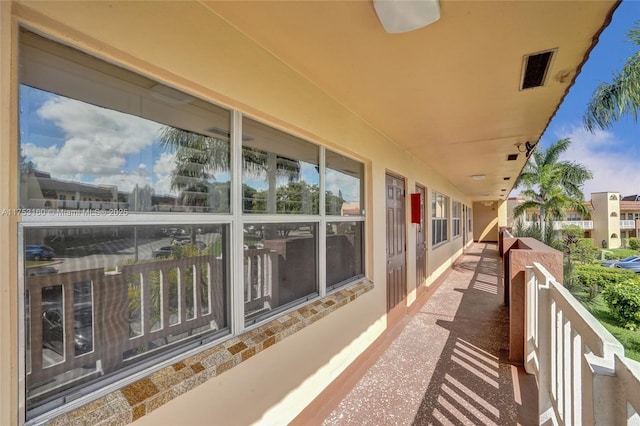 balcony with visible vents