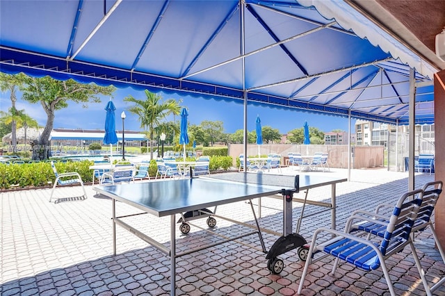 view of patio with fence