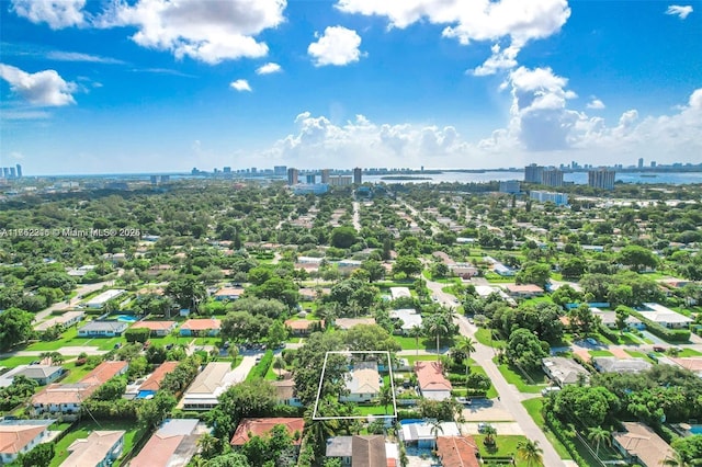 aerial view featuring a view of city