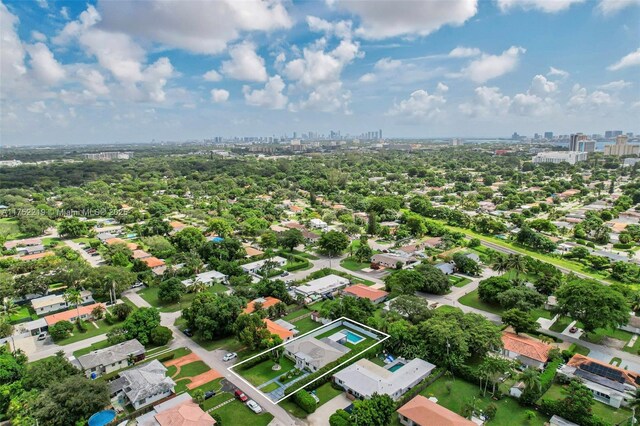 aerial view with a view of city