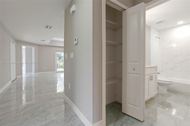 closet featuring visible vents