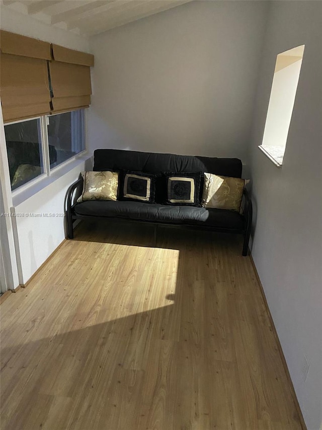 living area featuring wood finished floors