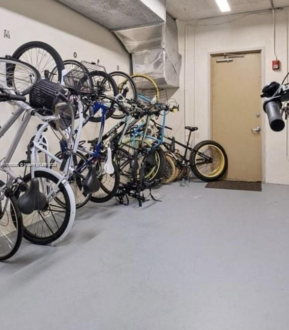 garage with bike storage