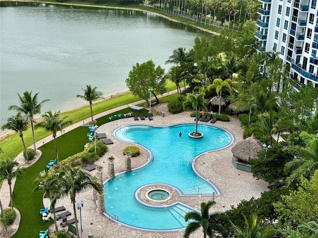 2681 N Flamingo Rd Unit 1103S, Sunrise, FL 33323 - view of swimming pool with a water view