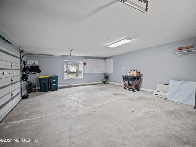 garage with baseboards