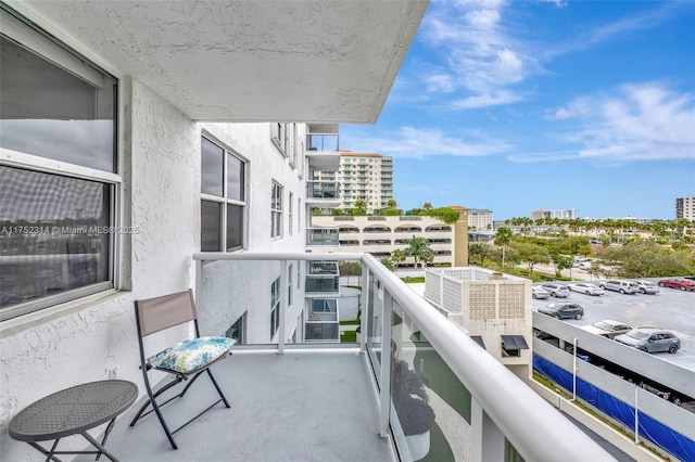 balcony with a city view