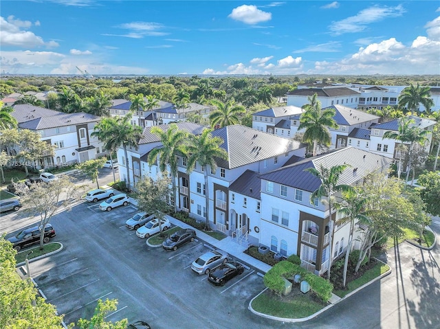 bird's eye view with a residential view