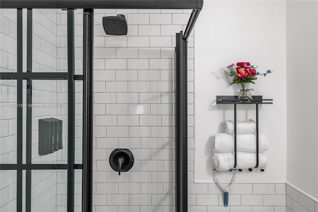 full bathroom with a stall shower