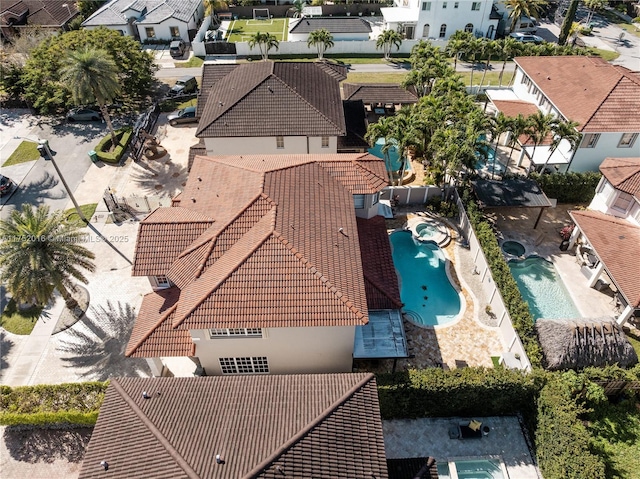 birds eye view of property featuring a residential view