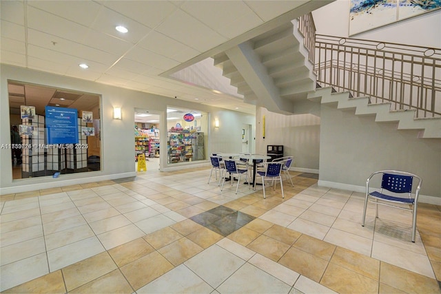 common area with stairway