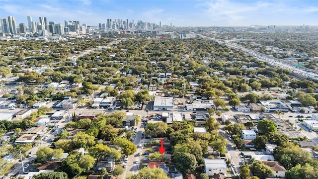 aerial view featuring a view of city