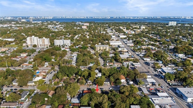 drone / aerial view featuring a city view