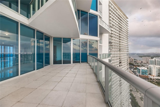 balcony with a city view