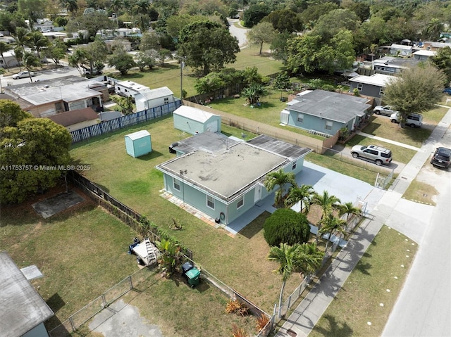 drone / aerial view with a residential view