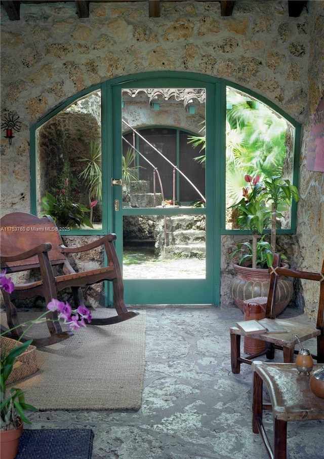 view of doorway to outside