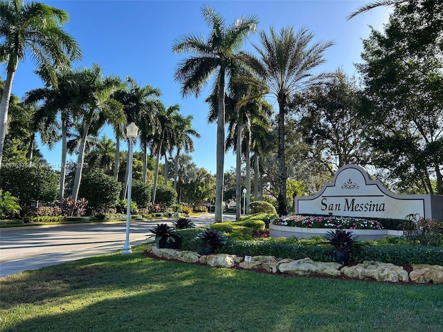 view of community with a lawn