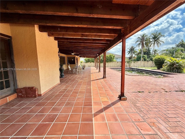 view of patio / terrace with a fenced backyard