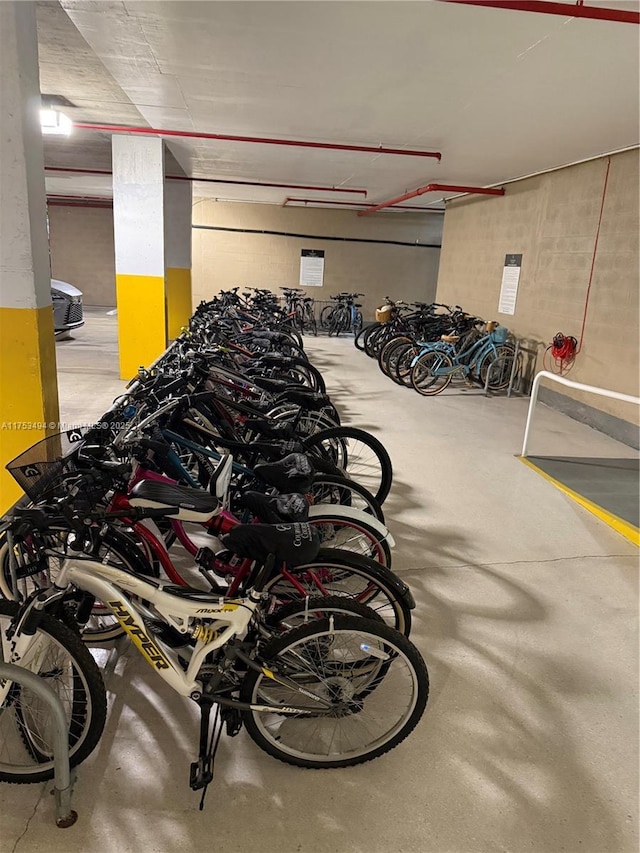 garage with bike storage