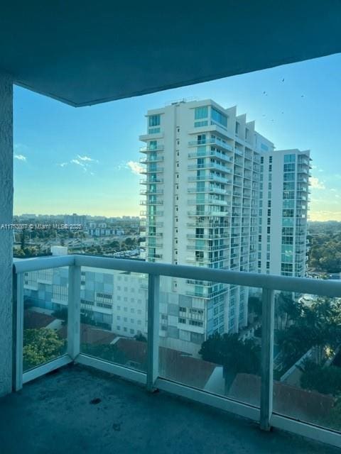 balcony featuring a city view