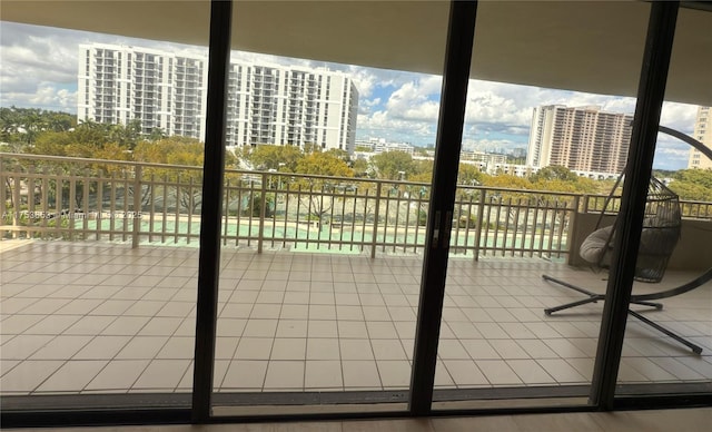 balcony featuring a city view