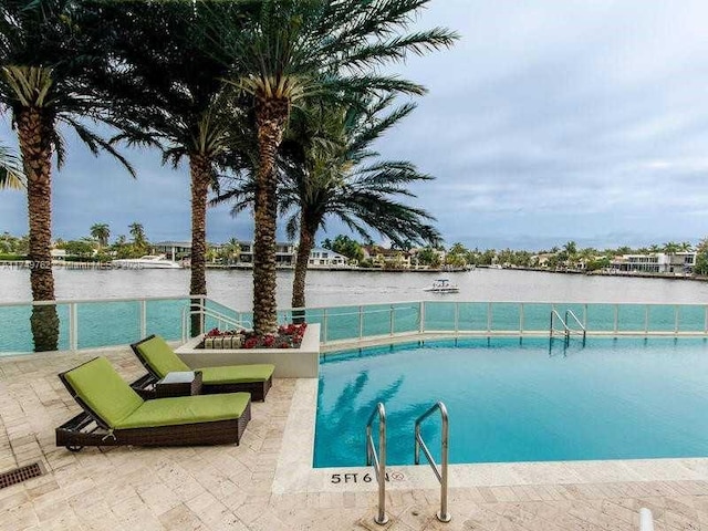 pool featuring a water view