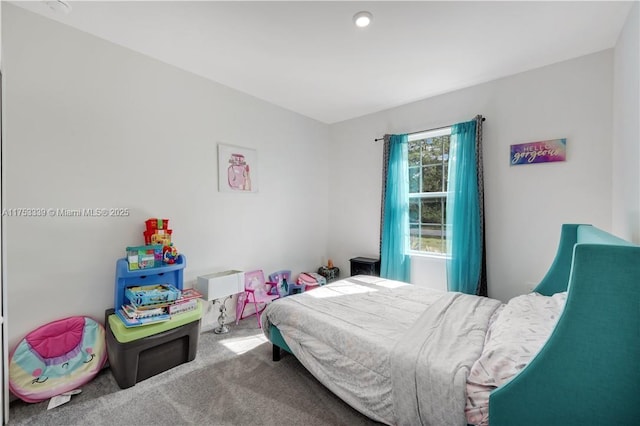 bedroom with carpet floors