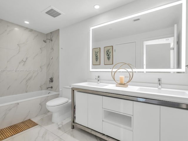 2000 Metropica Way Unit 1507, Sunrise, FL 33323 - bathroom with marble finish floor, visible vents, and a sink
