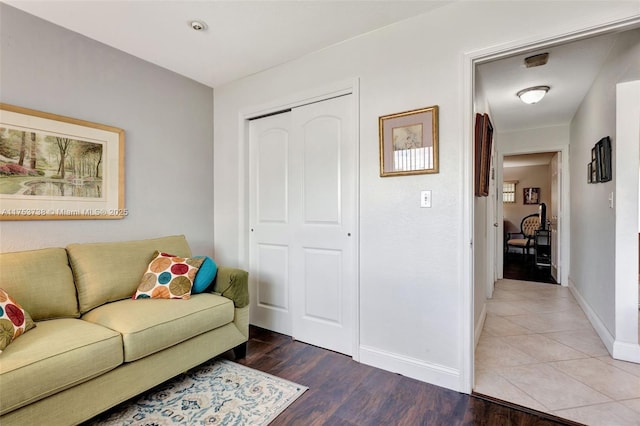 6820 NW 17th Ct, Margate, FL 33063 - living area featuring wood finished floors and baseboards