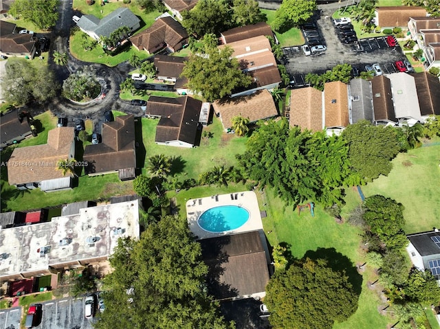 aerial view featuring a residential view