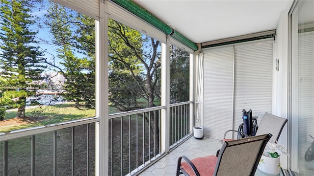 view of sunroom