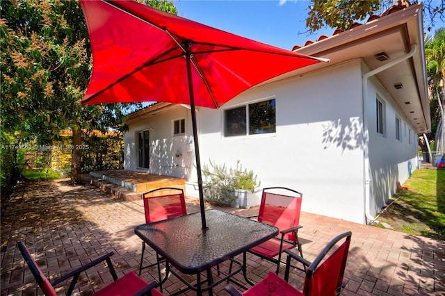 view of patio / terrace featuring outdoor dining space