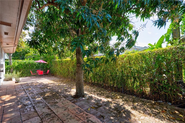 view of patio / terrace with a fenced backyard