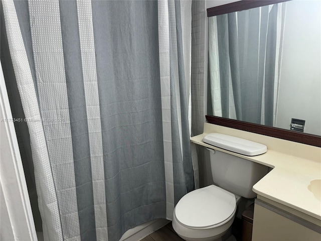 full bath with toilet and vanity