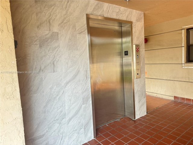 interior details with elevator