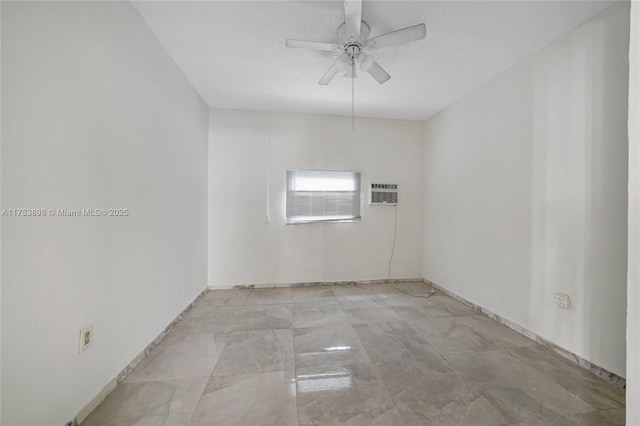 empty room featuring a ceiling fan