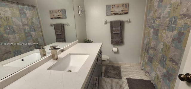 111 Gardens Dr Unit 203, Pompano Beach, FL 33069 - full bathroom featuring vanity and tile patterned flooring