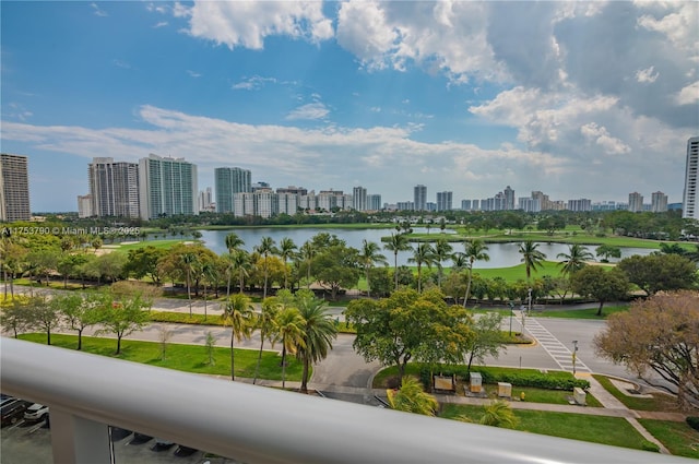 water view with a view of city