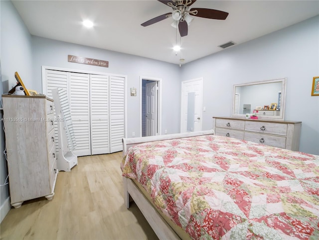14779 SW 142nd St, Miami, FL 33196 - bedroom featuring light wood-style flooring and ceiling fan